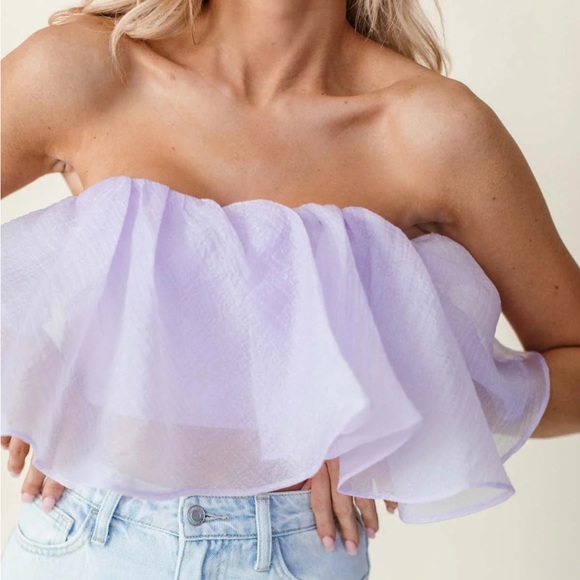 *BLACK FRIDAY SALE* Sweet Dreams Are Made Of These Strapless Bandeau Tulle Top - Picture 10 of 12